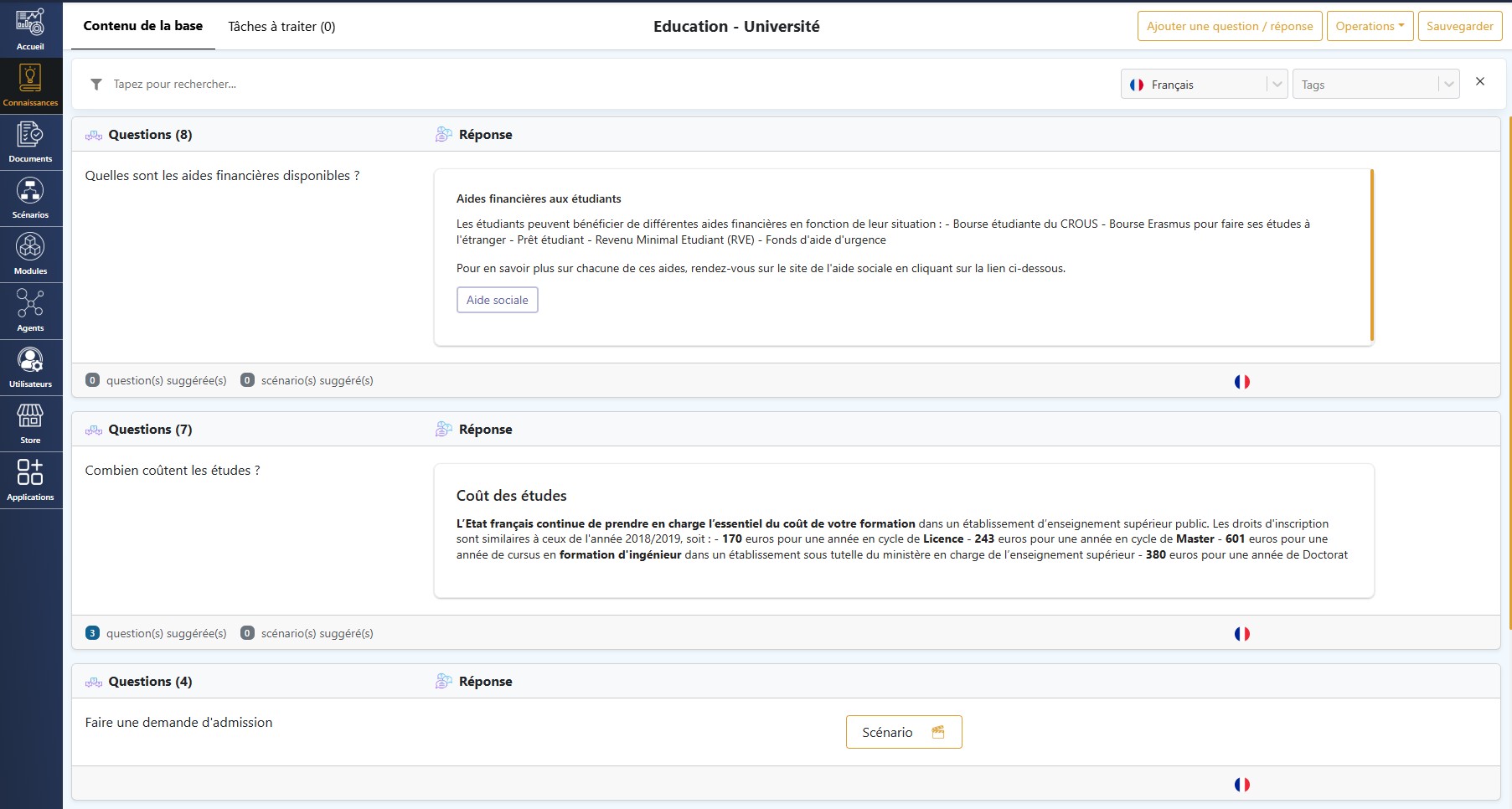 Two men chatting and smiling in a casual workspace