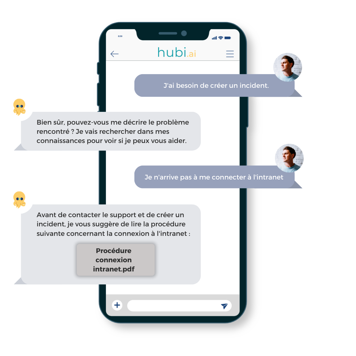 Hubi.ai, procédure connexion intranet