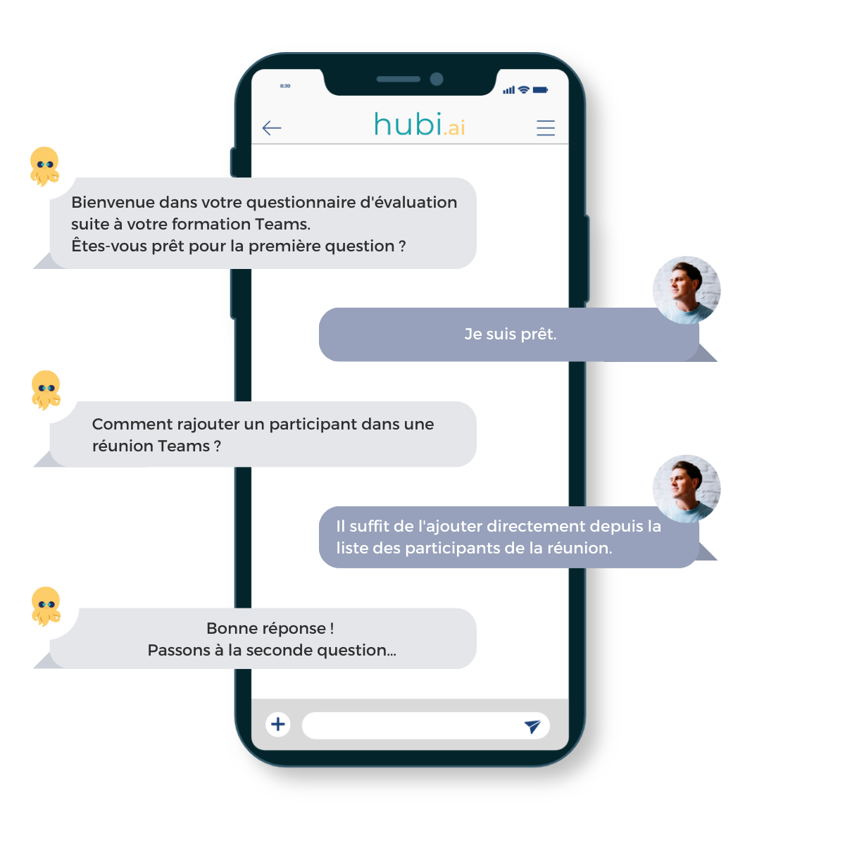 Hubi.ai, questionnaire d'évaluation suite à votre formation Teams Hubi.ai, questionnaire d'évaluation suite à votre formation Teams
