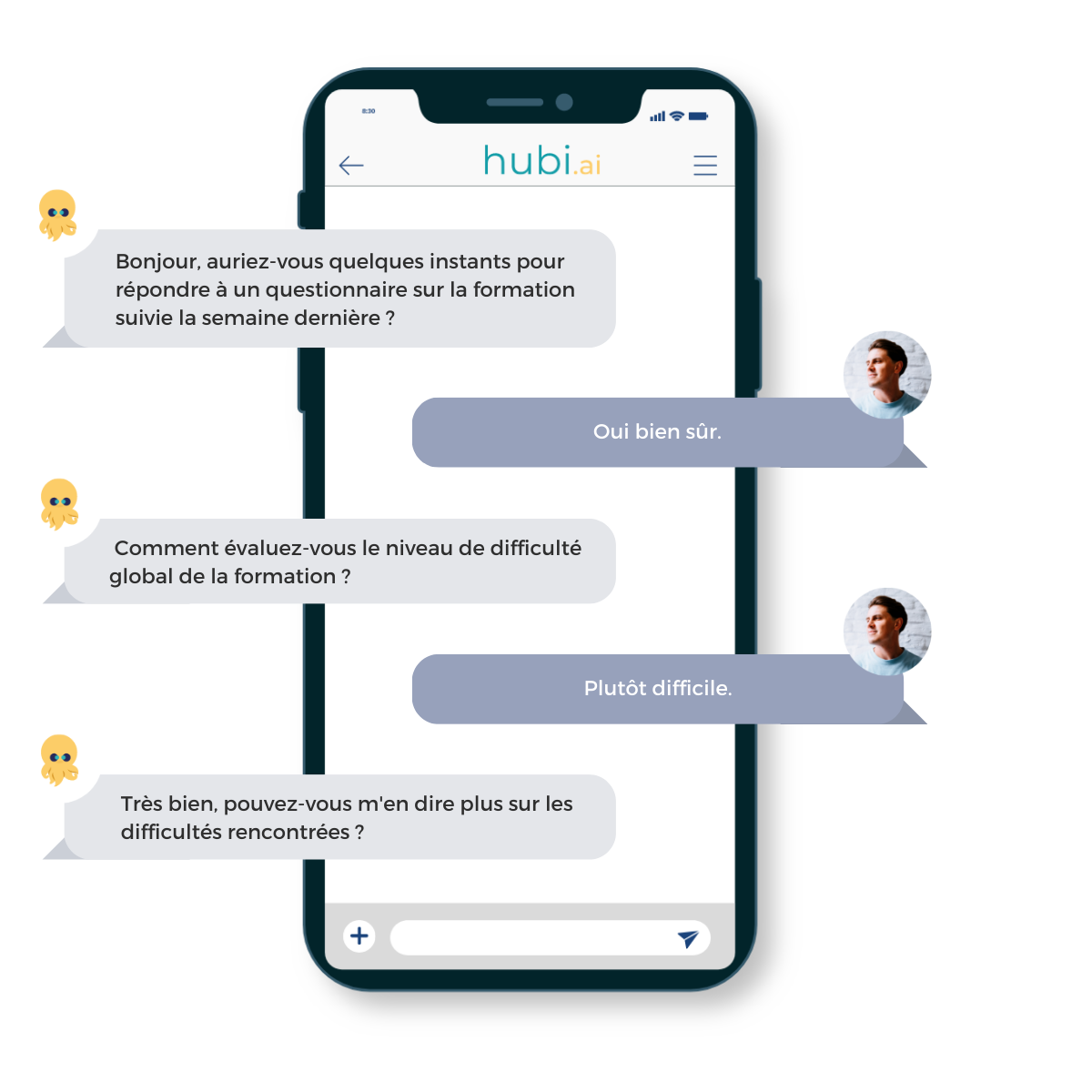 Hubi.ai, questionnaire sur la formation