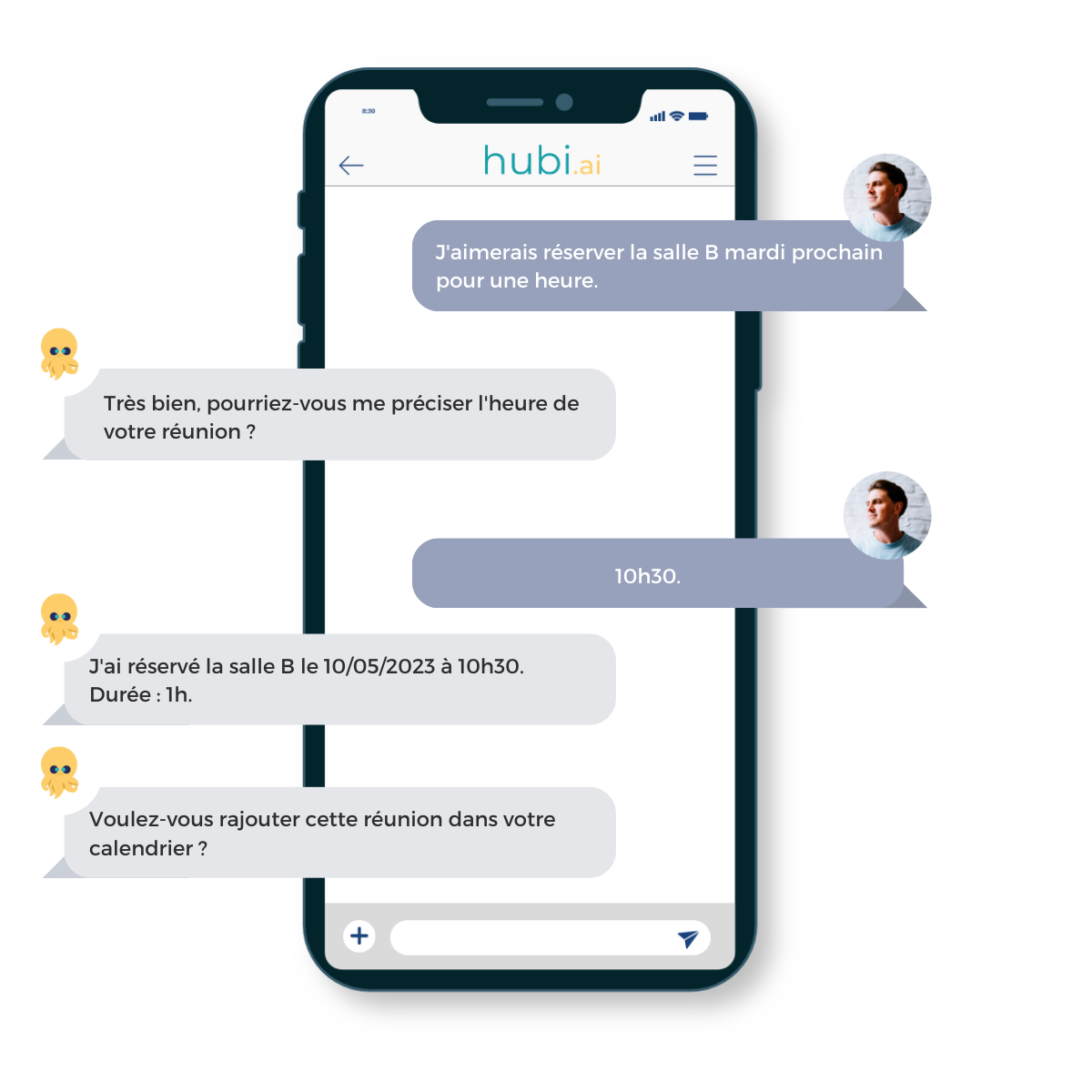Hubi.ai, réserver une salle de réunion Hubi.ai, réserver une salle de réunion